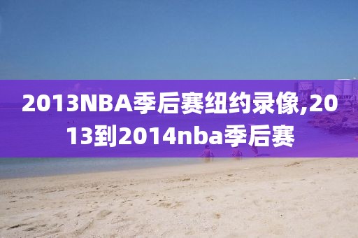2013NBA季后赛纽约录像,2013到2014nba季后赛