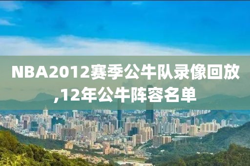NBA2012赛季公牛队录像回放,12年公牛阵容名单
