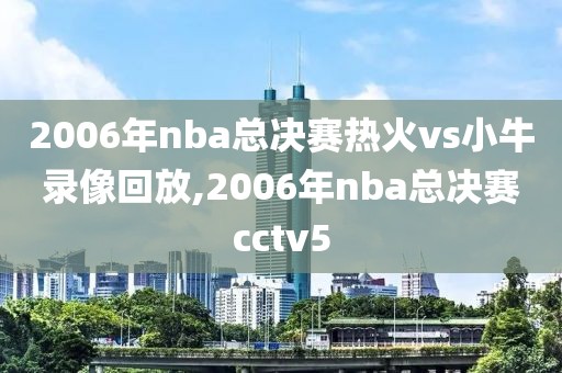 2006年nba总决赛热火vs小牛录像回放,2006年nba总决赛cctv5